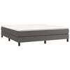 vidaXL Struttura Letto a Rete a Molle Grigio 160x200 cm in Similpelle