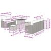 vidaXL Set Divano da Giardino con cuscino 8 pcs Beige polyrattan