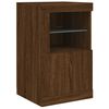 vidaXL Credenza con Luci LED Rovere Marrone 142,5x37x67 cm