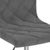 vidaXL Sedia da Pranzo Girevole Grigio Scuro in Velluto