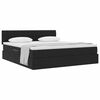 vidaXL Letto con Contenitore con materasso Nero 180 x 200 cm Velluto