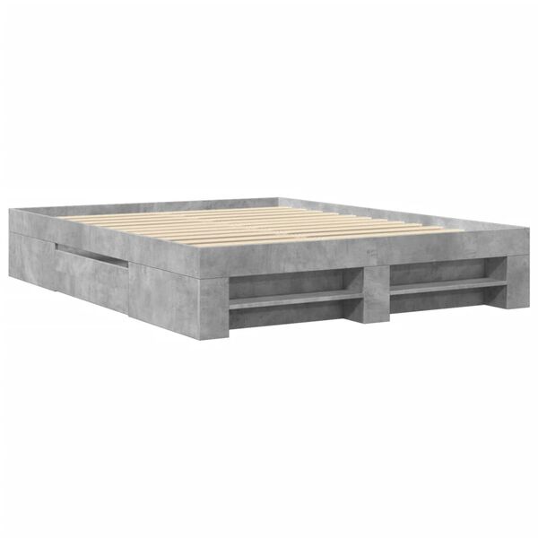 vidaXL Giroletto Grigio Cemento 150x200 cm in Legno Multistrato