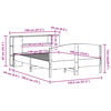 vidaXL Letto Libreria senza Materasso 140x190 cm in Legno di Pino