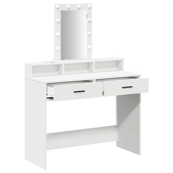 vidaXL Tavolo da Trucco Bianco 100 x 41 x 140 cm Legno multistrato