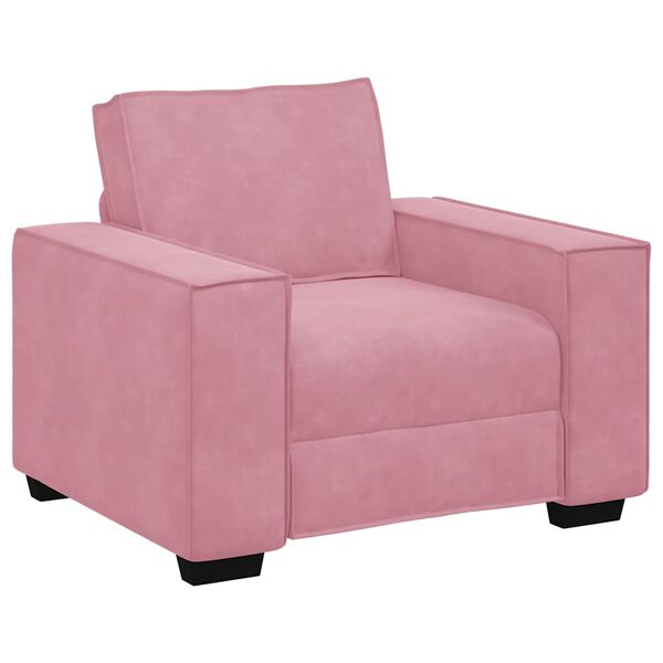 vidaXL Divano Sedia Rosa 100x78x84 cm Velluto