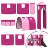vidaXL Struttura del letto loft per bambini Nero e rosa 99,5 x 190 cm