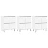 vidaXL Credenze 3 pz Bianco in Legno Multistrato