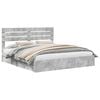vidaXL Letto con Contenitore con cassetto Grigio cemento 200 x 200 cm