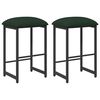 vidaXL Sgabello da bar 2 pz Verde Scuro 40 x 32 x 74 cm