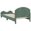 vidaXL Struttura letto bambini con testata Verde Mare 90 x 200 cm