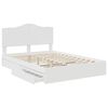 vidaXL Letto con Contenitore Bianco 140 x 190 cm Legno multistrato