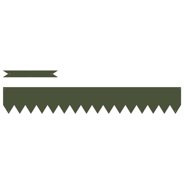 vidaXL Bordura per Prato 50 pcs Verde oliva 100 x 0.05 x 20 cm