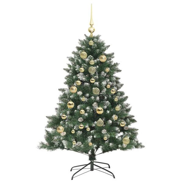 vidaXL Albero di Natale artificiale con 150 LED Verde 150 cm