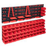 vidaXL Kit Contenitori 141 pz con Pannelli a Parete Rosso e Nero