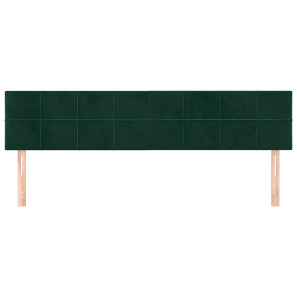 vidaXL Testiera Verde Scuro 200x5x78/88 cm in Velluto