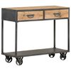 vidaXL Tavolo Consolle 90x35x74cm in Legno Massello di Recupero