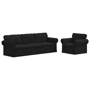 vidaXL Divano 2 pcs Nero