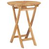 vidaXL Tavolo da Giardino Pieghevole &Oslash; 60 cm Legno Massello di Teak