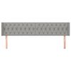 vidaXL Testiera ad Orecchio Grigio Chiaro 183x16x78/88 cm in Tessuto
