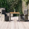 vidaXL Set da Pranzo da Giardino 3 pz con Cuscini in Polyrattan Grigio