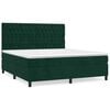 vidaXL Giroletto a Molle con Materasso Verde Scuro 180x200 cm Velluto