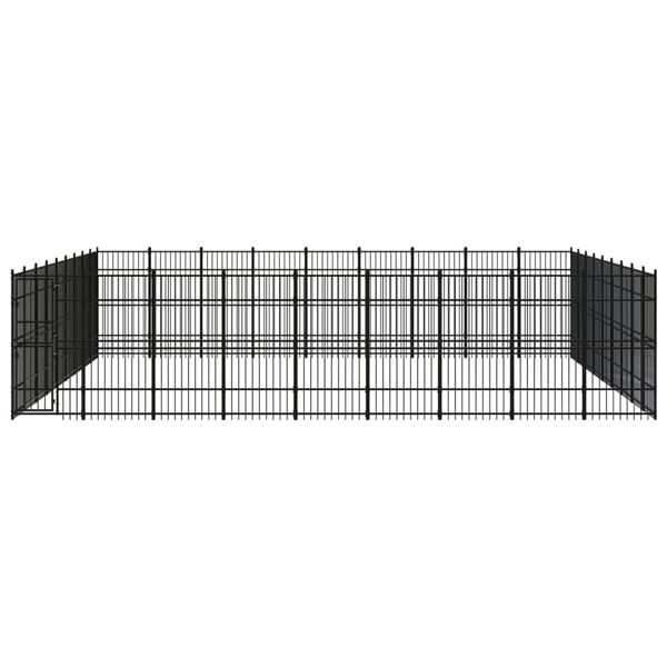 vidaXL Gabbia per Cani da Esterno in Acciaio 74,65 m&sup2;