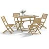 vidaXL Set da Pranzo per Giardino 5 pz in Legno Massello di Acacia