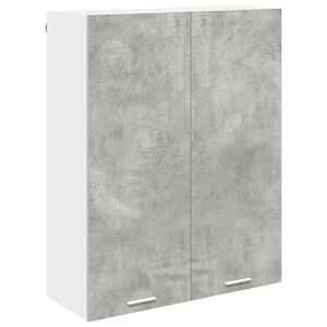 vidaXL Armadio pensile con porta Grigio cemento 80 x 31 x 100 cm