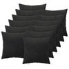 vidaXL Cuscino con cuscino HEERLEN 12 pz Nero Velluto