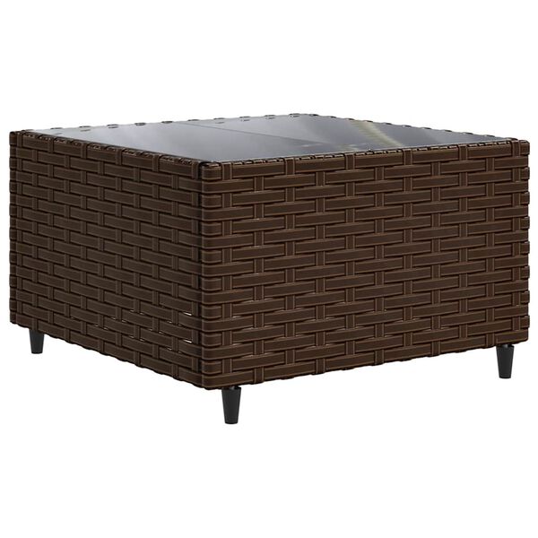 vidaXL Set Divani da Giardino 5 pz con Cuscini Marrone in Polyrattan