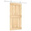 vidaXL Porta scorrevole Naturale e Bianco 100 x 210 cm