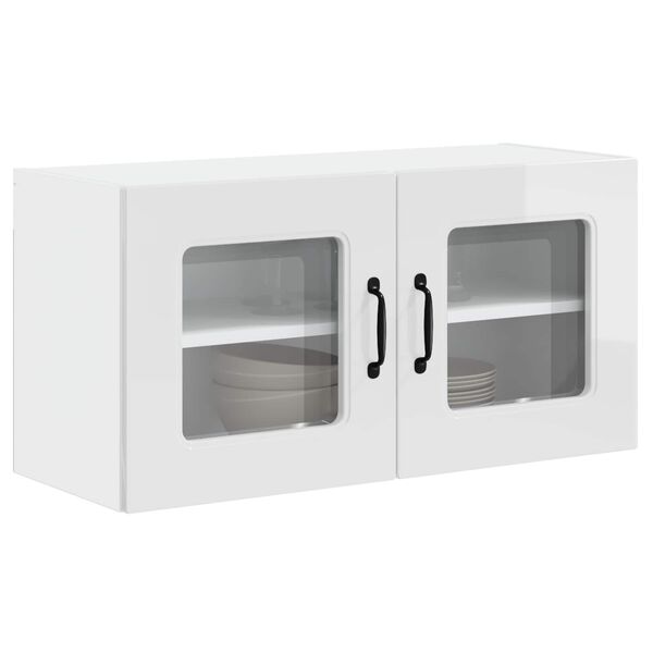 vidaXL Mobile da cucina Kalmar Bianco Lucido 80 x 31 x 40 cm