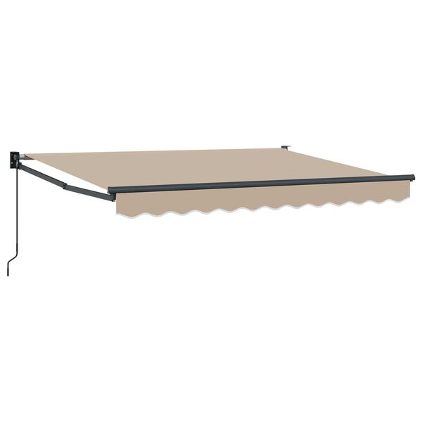 vidaXL Tenda retrattile manuale Beige 2,5 x 2 m