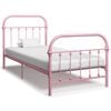 vidaXL Giroletto Rosa in Metallo 90x200 cm