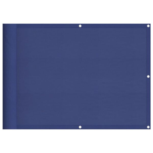 vidaXL Paravento da Balcone Blu 75x700 cm 100% Poliestere Oxford