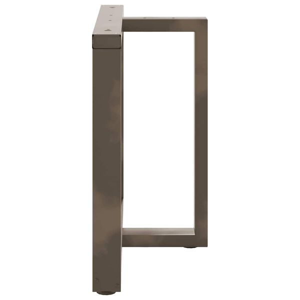 vidaXL Gambe per tavolo da pranzo a forma di T 2 pz nere 100x35x(72-73) cm in acciaio