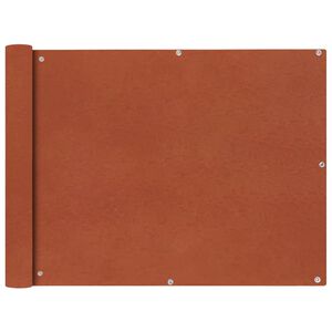 vidaXL Paravento da Balcone in Tessuto Oxford 90x400 cm Terracotta