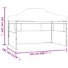 vidaXL Tenda Pieghevole con 3 Pareti 431x291x315 cm Antracite