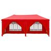 vidaXL Tenda per Feste Pieghevole con Pareti Laterali Rosso 3x6 m