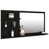 vidaXL Specchio da Bagno Nero 90x10,5x45 cm in Legno Multistrato