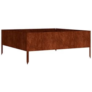 vidaXL Fioriera Rialzata da Giardino 100x100x41 cm in Acciaio Corten