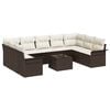 vidaXL Set Divano da Giardino 10 pz Grigio polyrattan