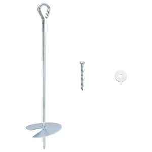 vidaXL Ancora per Terra 10 pcs Argento &Oslash;10 x 40 cm