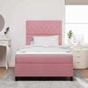 vidaXL Letto a Sorgente LED con materasso Rosa 120 x 200 cm Tessuto