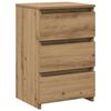 vidaXL Comodino Rovere Artigianale 40x35x62,5 cm in Legno Multistrato