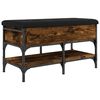 vidaXL Panca Porta Scarpe Rovere Fumo 82x42x45 cm in Legno Multistrato