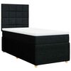 vidaXL Giroletto a Molle con Materasso Nero 100x200 cm in Tessuto