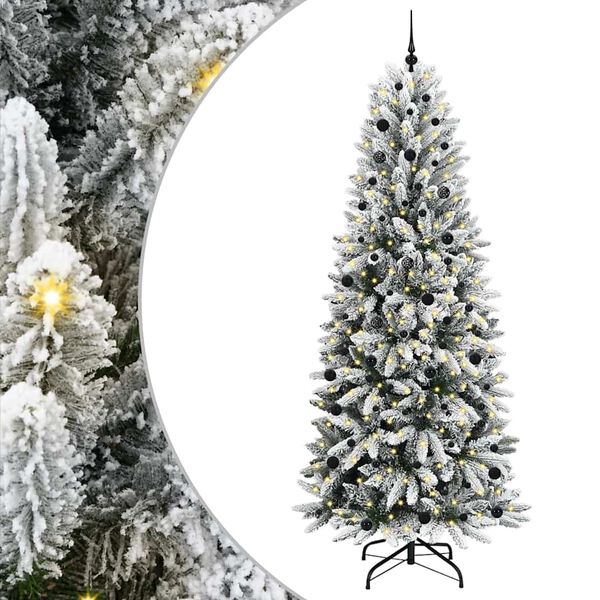 vidaXL Albero di Natale artificiale con 300 LED Bianco 240 cm