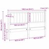 vidaXL Testiera imbottita con testiera Marrone 135 cm Pino massello