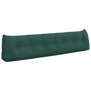 vidaXL Cuscino per Schiena Verde Scuro 200 x 24 x 50 cm Velluto